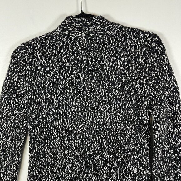 J.McLaughlin Sweater Women's Size XS Black White Marled Knit Long Cardigan Wool - Picture 10 of 12